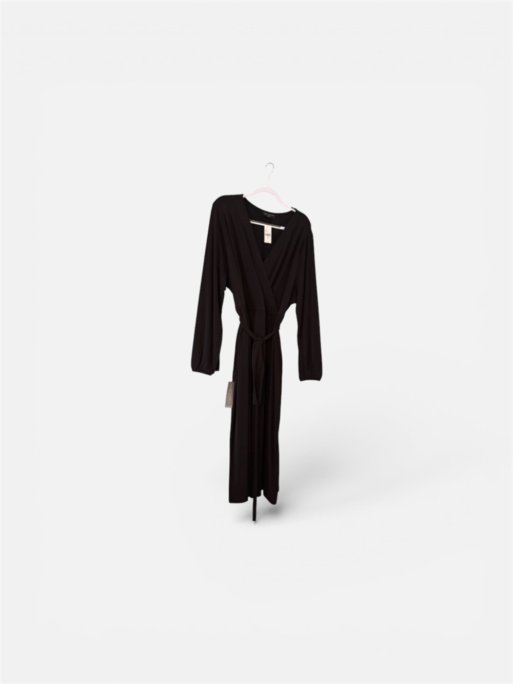 Lane Bryant Black Long Sleeve Wrap Dress size 22/24 new with tags